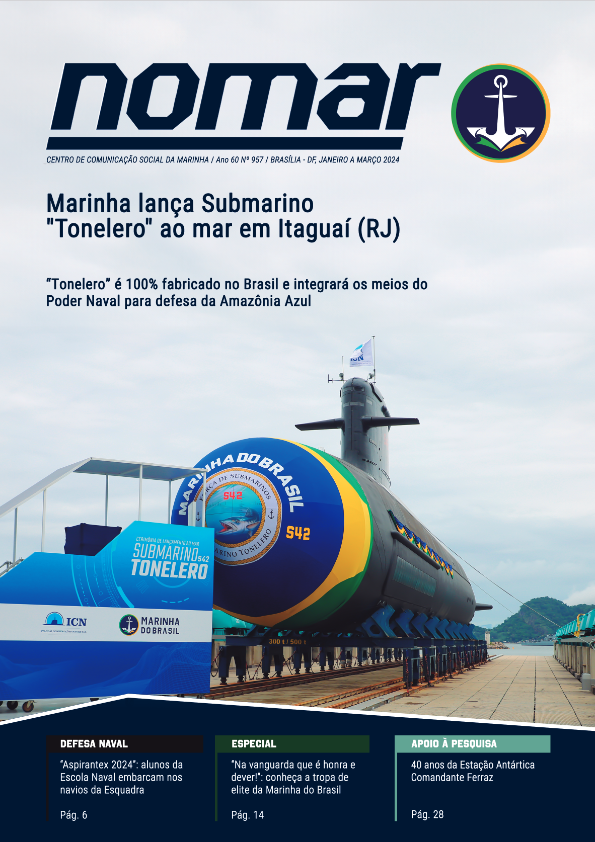 Marinha lança Submarino "Tonelero" ao mar em Itaguaí (RJ)
